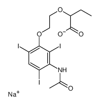 sodium,2-[2-(3-acetamido-2,4,6-triiodophenoxy)ethoxy]butanoate结构式