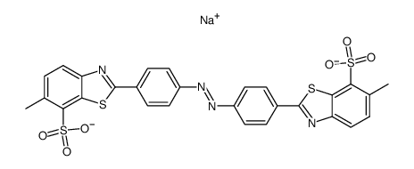 disodium 2,2'-(azodi-p-phenylene)bis[6-methylbenzothiazole-7-sulphonate]结构式