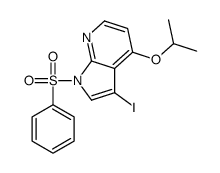 3-Iodo-4-isopropoxy-1-(phenylsulfonyl)-1H-pyrrolo[2,3-b]pyridine结构式