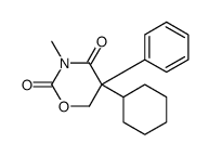 5-cyclohexyl-3-methyl-5-phenyl-1,3-oxazinane-2,4-dione结构式