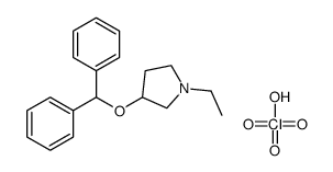 3-benzhydryloxy-1-ethyl-pyrrolidine perchlorate structure