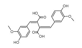 4,4'-dihydroxy-3,3'-dimethoxy-β,β'-bicinnamic acid结构式