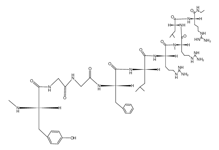 dynorphin A ethylamide (1-9), MeTyr(1)-MeArg(7)-Leu(8)-结构式