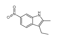 3-ethyl-2-methyl-6-nitro-indole结构式