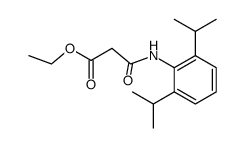 3-[[2,6-bis(1-methylethyl)phenyl]amino]-3-oxopropionic acid ethyl ester结构式