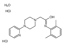N-(2,6-dimethylphenyl)-2-(4-pyridin-2-ylpiperazin-1-yl)acetamide,hydrate,dihydrochloride Structure