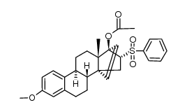 14,17β-Ethano-3-methoxy-2'(R)-phenylsulphonyl-14β-estra-1,3,5(10),15-tetraen-17α-yl acetate Structure