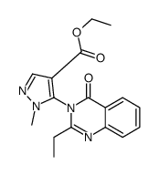 ethyl 5-(2-ethyl-4-oxoquinazolin-3-yl)-1-methylpyrazole-4-carboxylate Structure