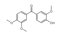 4-hydroxy-3,3',4'-trimethoxy-benzophenone结构式