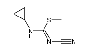 S-methyl N-cyano-N'cyclopropyl-carbamimidothiolate Structure