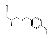 (3S)-4-(4-methoxybenzyl)oxy-3-methylbutanenitrile Structure