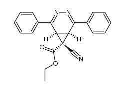 7-endo-Cyano-7-exo-ethoxycarbonyl-2,5-diphenyl-3,4-diaza-2,4-norcaradiene结构式