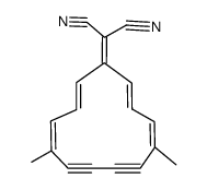 (5,10-dimethylcyclotrideca-2,4,10,12-tetraene-6,8-diynylidene)malononitrile Structure