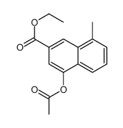 4-(乙酰基氧基)-8-甲基-2-萘羧酸乙酯结构式