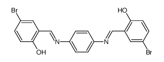 bis-(5-bromo-2-hydroxy-benzylidene)-p-phenylenediamine结构式