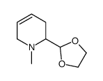 2-(1,3-dioxolan-2-yl)-1-methyl-3,6-dihydro-2H-pyridine结构式