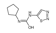 1-cyclopentyl-3-(thiadiazol-5-yl)urea结构式