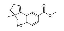 methyl 3-(5,5-dimethylcyclopent-1-enyl)-4-hydroxybenzoate结构式