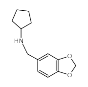 N-(1,3-苯并二氧戊环-5-基甲基)环戊烷胺结构式