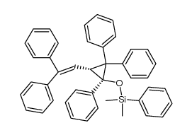 trans-1,2,2-triphenyl-1-[(phenyldimethylsilyl)oxy]-3-(2,2-diphenylvinyl)cyclopropane结构式