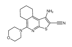 1-amino-5-morpholin-4-yl-6,7,8,9-tetrahydro-thieno[2,3-c]isoquinoline-2-carbonitrile Structure