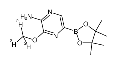3-(甲氧基-d3)-5-(4,4,5,5-四甲基-1,3,2-二氧杂硼硼烷-2-基)吡嗪-2-胺结构式