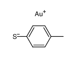 Gold-p-tolylmercaptid Structure