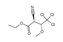 (2R,3R)-4,4,4-Trichloro-2-cyano-3-methoxy-butyric acid ethyl ester Structure