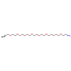 Propargyl-PEG8-NH2结构式
