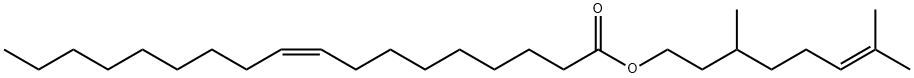 9-Octadecenoic acid (9Z)-, 3,7-dimethyl-6-octen-1-yl ester Structure