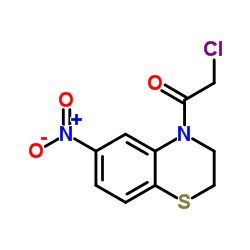4-(2-Chloroacetyl)-6-nitro-2H-1,4-benzothiazine structure