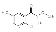 2-氯-N-甲氧基-N,5-二甲基烟酰胺结构式