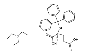 triethylammonium-N-(trityl)-L-γ-glutamate Structure