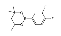 2-(3,4-difluorophenyl)-4,4,6-trimethyl-1,3,2-dioxaborinane Structure