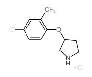 3-(4-Chloro-2-methylphenoxy)pyrrolidine hydrochloride结构式