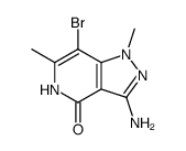3-amino-7-bromo-1,6-dimethyl-1H-pyrazolo[4,3-c]pyridin-4(5H)-one结构式
