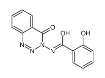 2-hydroxy-N-(4-oxo-1,2,3-benzotriazin-3-yl)benzamide结构式