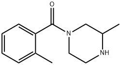 3-甲基-1-(2-甲基苯甲酰基)哌嗪结构式