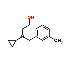 2-[Cyclopropyl(3-methylbenzyl)amino]ethanol structure