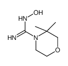 4-Morpholinecarboximidamide, N-hydroxy-3,3-dimethyl- Structure