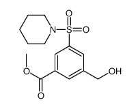 methyl 3-(hydroxymethyl)-5-piperidin-1-ylsulfonylbenzoate Structure