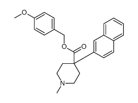 (4-methoxyphenyl)methyl 1-methyl-4-naphthalen-2-ylpiperidine-4-carboxylate结构式