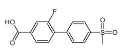 3-fluoro-4-(4-methylsulfonylphenyl)benzoic acid结构式