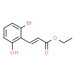(E)-3-(2-溴-6-羟基苯基)丙烯酸乙酯结构式