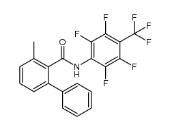 3-methyl-N-(2,3,5,6-tetrafluoro-4-(trifluoromethyl)phenyl)biphenyl-2-carboxamide结构式