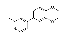 4-(3,4-dimethoxyphenyl)-2-methylpyridine结构式