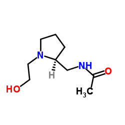 N-{[(2S)-1-(2-Hydroxyethyl)-2-pyrrolidinyl]methyl}acetamide Structure