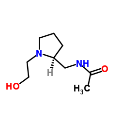 N-{[(2S)-1-(2-Hydroxyethyl)-2-pyrrolidinyl]methyl}acetamide结构式