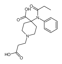1-(2-carboxyethyl)-4-(N-propanoylanilino)piperidine-4-carboxylic acid结构式