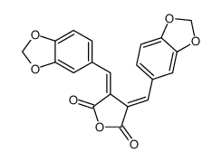 3,4-bis(1,3-benzodioxol-5-ylmethylidene)oxolane-2,5-dione结构式